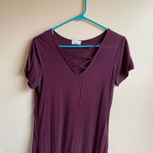 Maroon short sleeve